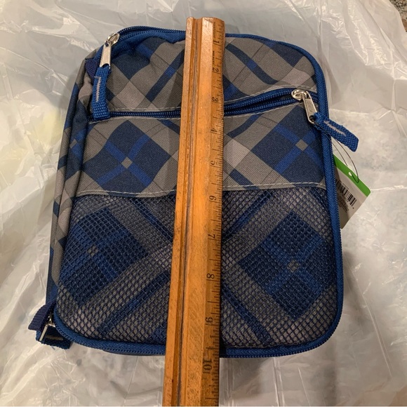 Plaid Insulated Lunchbox With Zipper Pouch New - Picture 9 of 10